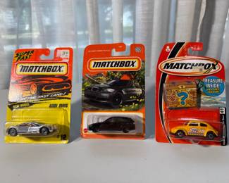 Matchbox Audi Avus, BMW, and Taxi