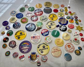 Collection of Vintage Pinback Buttons