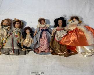 Set of Porcelain Victorian Dolls