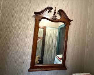 Vintage Wooden Wall Mirror