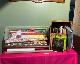 Assorted Holiday Wrapping Supplies