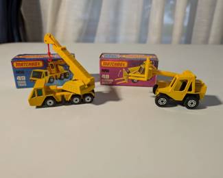 Matchbox No. 49 Crane Truck & No. 48 Sambron Jacklift