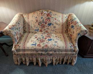 Floral Upholstered Settee