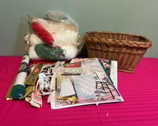 Craft Supplies with Basket