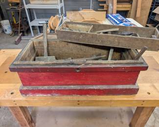 Vintage Wooden Tool Chest
