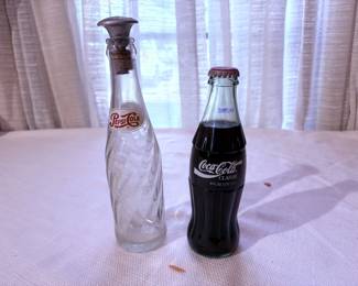 Vintage Pepsi and Coca-Cola Bottles