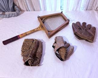 Vintage Sports Equipment Set
