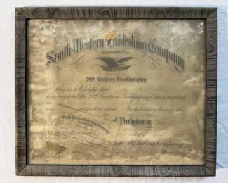 1929 South-Western Bookkeeping Diploma