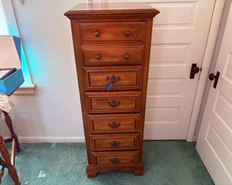 Vintage Wooden Tallboy Chest