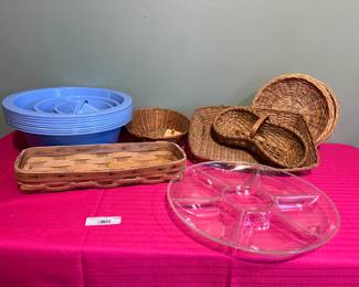 Assorted Baskets and Serving Trays
