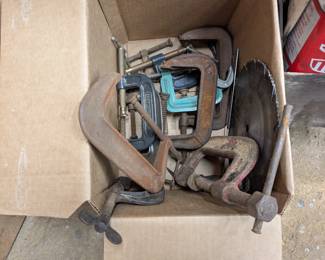 Mixed C-Clamps and Saw Blade Set