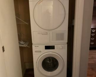 MIELE STACKABLE WASHER AND DRYER