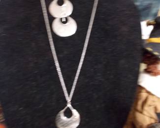 Sterling necklace and earrings