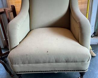 One of a pair of club chairs