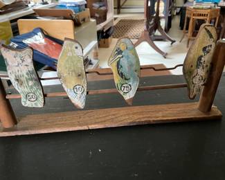 Early wood shooting game piece