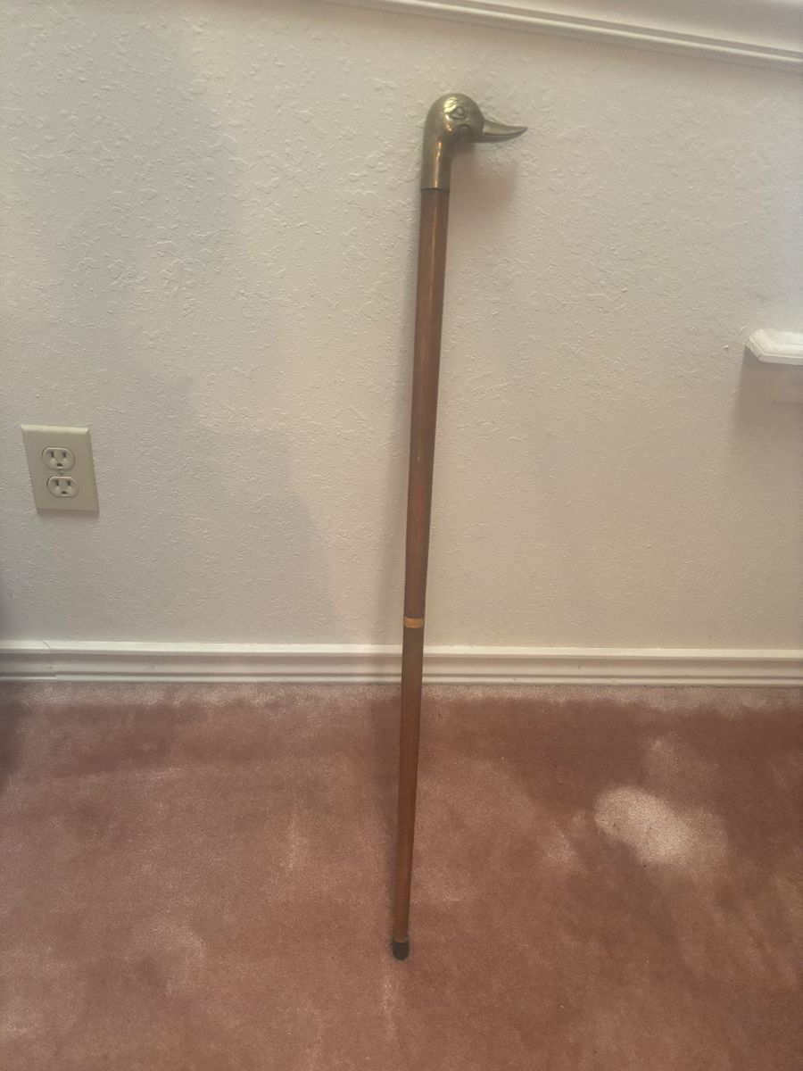 Brass duck head cane