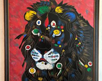 Jian Tie-feng serigraph 'King' signed and numbered