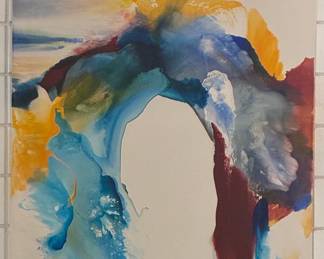 Oil on canvas, 60"x48", signed, unidentified artist
