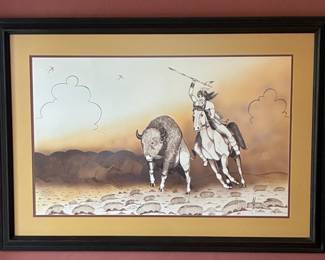 José de la Cruz Medina, Zia pueblo, ink and gouache