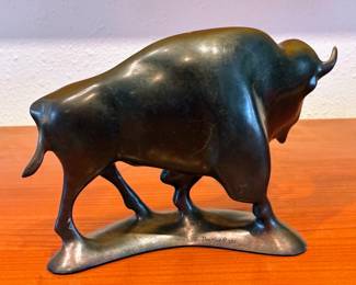 Robert Deurloo 'King Thunder' 7" bronze sculpture - back`285/1000