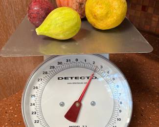 Detecto model T-2 top loading sale; MCM stone carved fruits