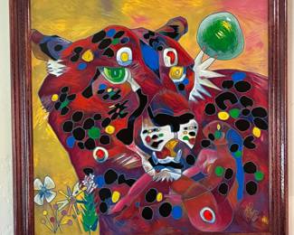 Jian Tie-feng serigraph 'Lion' signed and numbered 249/300