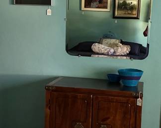 Vintage beveled mirror