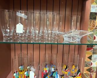Nambé crystal highball - set of 9 Nambé planar crystal bowl