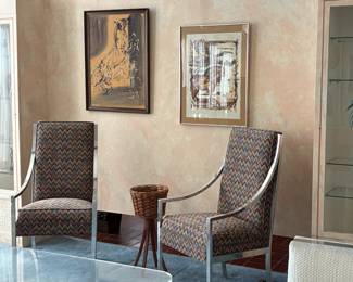 MCM upholstered armchairs (part of dining set)