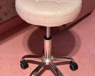 Vintage chrome stool