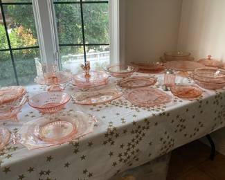 Easily 100 pieces of depression glass