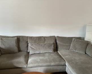 WEST ELM SECTIONAL WITH REMOVABLE AND WASHABLE COVERS.
