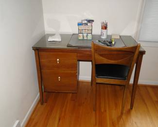 Mid Century Modern Desk, with chair