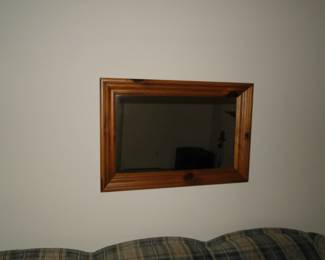 Mirror, hung sideways, or up and down, it's still a mirror, and wood framed too