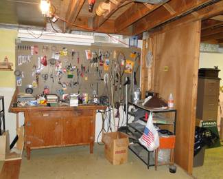 All workroom items, including the shelving, are going to be for sale