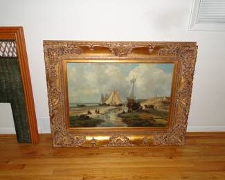 LARGE, yes LARGE ornate framed painting