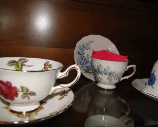 We have a really nice selection of tea cups too