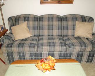 Plaid couch, go ahead, call the 1980's