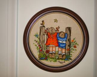 Hand stitched cross stitched handiwork