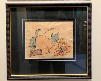 Andy Warhol "Angel with Cat"
19” x 17”