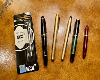 Montblanc, Parker, and Sheaffer pens