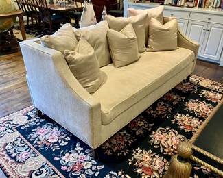 Pair of contemporary Richard Tubb Interiors ivory sofas with down filled cushions
82” long, 39” deep, 35.5” tall