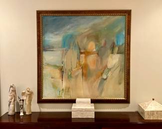 Barbara Evans abstract oil on canvas
54.5” square