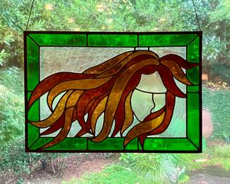 Leaded glass window by Billie James
31.5” x 21.5