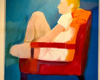 Barbara Evans “Senility” portrait of Arthur Weeks oil on canvas painting
50” x 60”