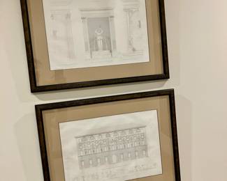 Pair of architectural prints