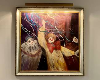 Barbara Gallagher Mardi Gras oil on canvas
56” square