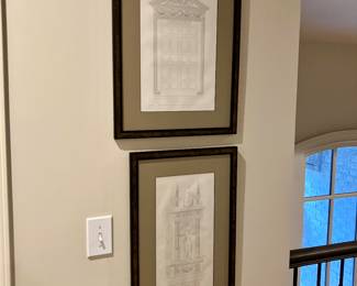 Pair of architectural prints