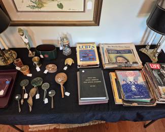 Vintage magazines and office 