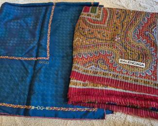 Gucci scarf, Balenciaga 